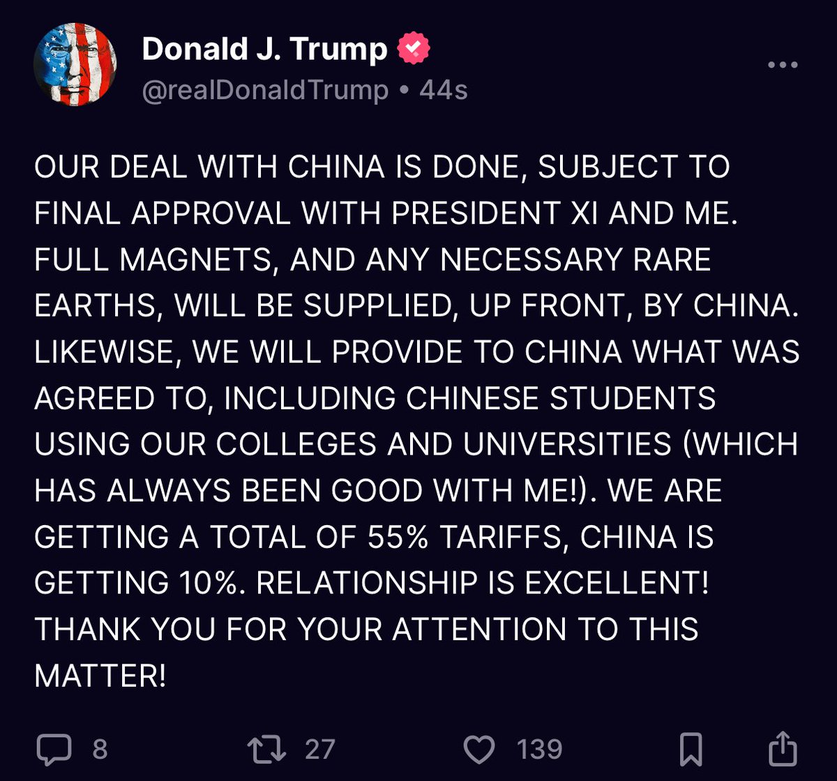 🚨Breaking: The China tariff deal is done, deal!🚀