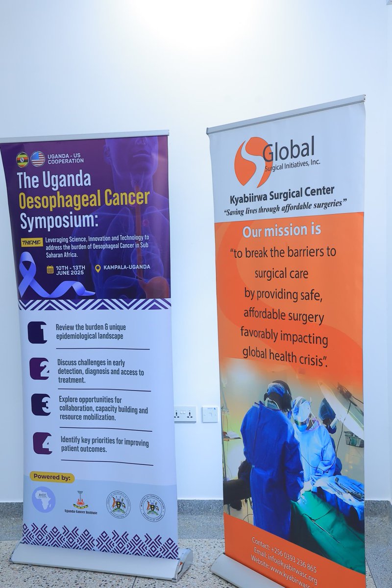 Happening Now! The <a href="/UgandaMFA/">Ministry of Foreign Affairs - Uganda 🇺🇬</a> &amp; the <a href="/UgaEmbaWashDC/">Uganda | USA</a> joined the team at <a href="/GSI_Kyabirwa/">Global Surgical Initiatives, Kyabirwa SC</a>  for an impactful surgical training focused on oesophageal cancer. Since the media briefing on 29 June, over 50 have received life-saving treatment during the training. 
#HealthDiplomacy