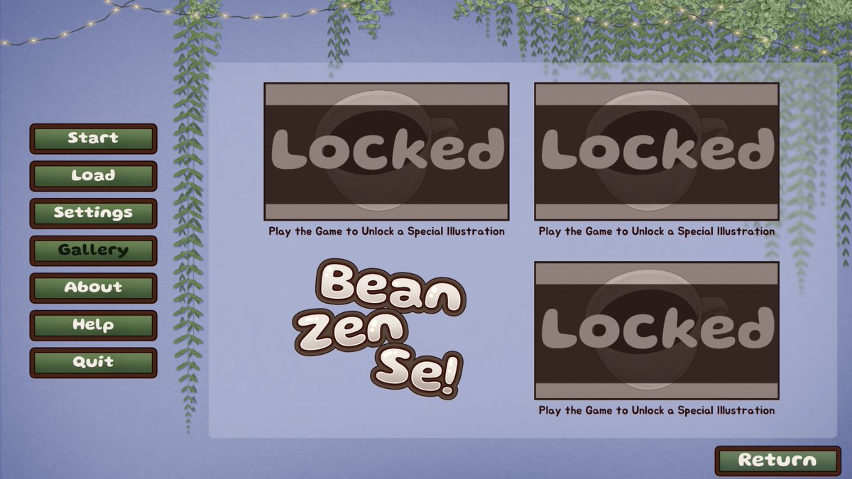 Excited to announce that Bean Zen Se! will have THREE gorgeous CG illustrations for you to unlock after progressing through the game.

Will you be able to get all of them? 👀