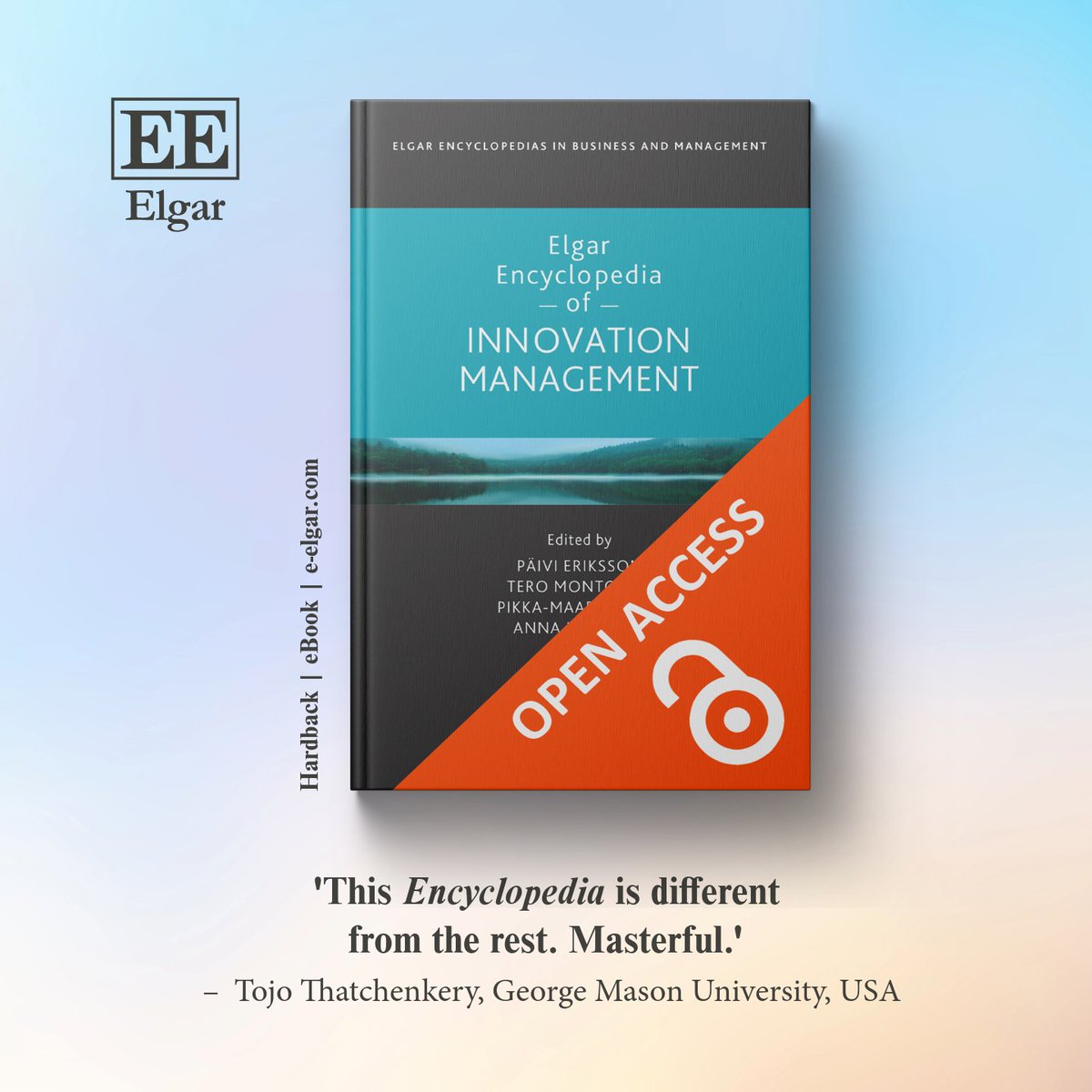 Elgar Business (@elgar_business) on Twitter photo 🔓 NEW - OPEN ACCESS
Elgar Encyclopedia of #InnovationManagement
Eds Päivi Eriksson, <a href="/TeroMontonen/">Tero Montonen</a> <a href="/UniEastFinland/">University of Eastern Finland</a> <a href="/pilaine/">Pikka-Maaria Laine</a> <a href="/ulapland/">University of Lapland</a> Anna Hannula
Contributions from over 100 expert authors address contemporary and emerging challenges
Read open access tinyurl.com/6d6967bj 🔓 NEW - OPEN ACCESS
Elgar Encyclopedia of #InnovationManagement
Eds Päivi Eriksson, <a href="/TeroMontonen/">Tero Montonen</a> <a href="/UniEastFinland/">University of Eastern Finland</a> <a href="/pilaine/">Pikka-Maaria Laine</a> <a href="/ulapland/">University of Lapland</a> Anna Hannula
Contributions from over 100 expert authors address contemporary and emerging challenges
Read open access tinyurl.com/6d6967bj