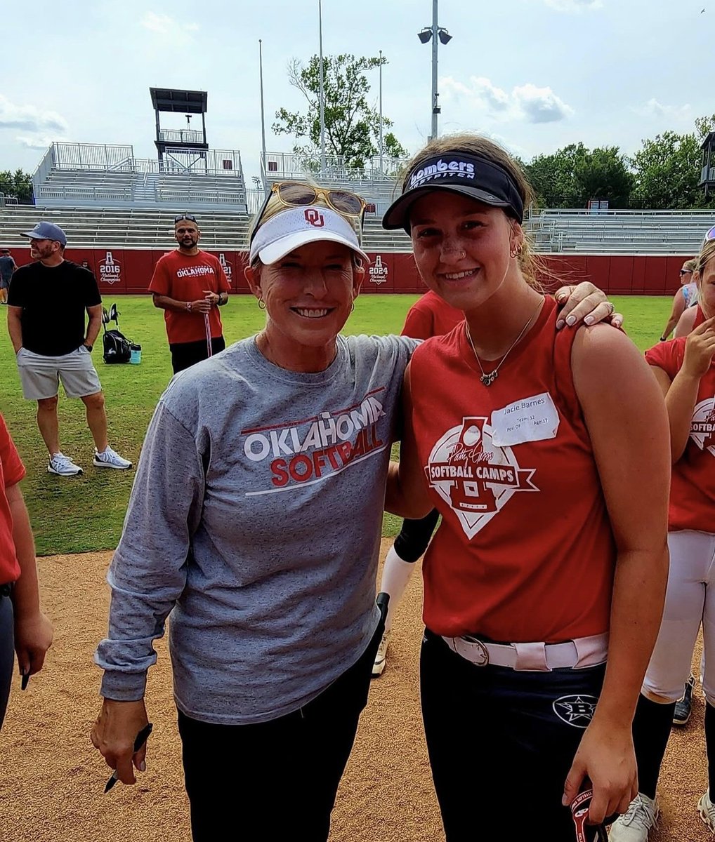 Jacie Barnes (@jaciebarnes2026) on Twitter photo Had an amazing time at the Patty Gasso Softball Camp! It’s always been a dream of mine to meet Coach Gasso—let alone be coached by her. Grateful for the experience and the chance to learn from one of the greatest! 🥎💚
<a href="/PattyGassoSB/">Patty Gasso SB Camps</a> <a href="/GassoPatty/">Patty Gasso</a>
#PattyGassoCamp #SoftballDreams Had an amazing time at the Patty Gasso Softball Camp! It’s always been a dream of mine to meet Coach Gasso—let alone be coached by her. Grateful for the experience and the chance to learn from one of the greatest! 🥎💚
<a href="/PattyGassoSB/">Patty Gasso SB Camps</a> <a href="/GassoPatty/">Patty Gasso</a>
#PattyGassoCamp #SoftballDreams
