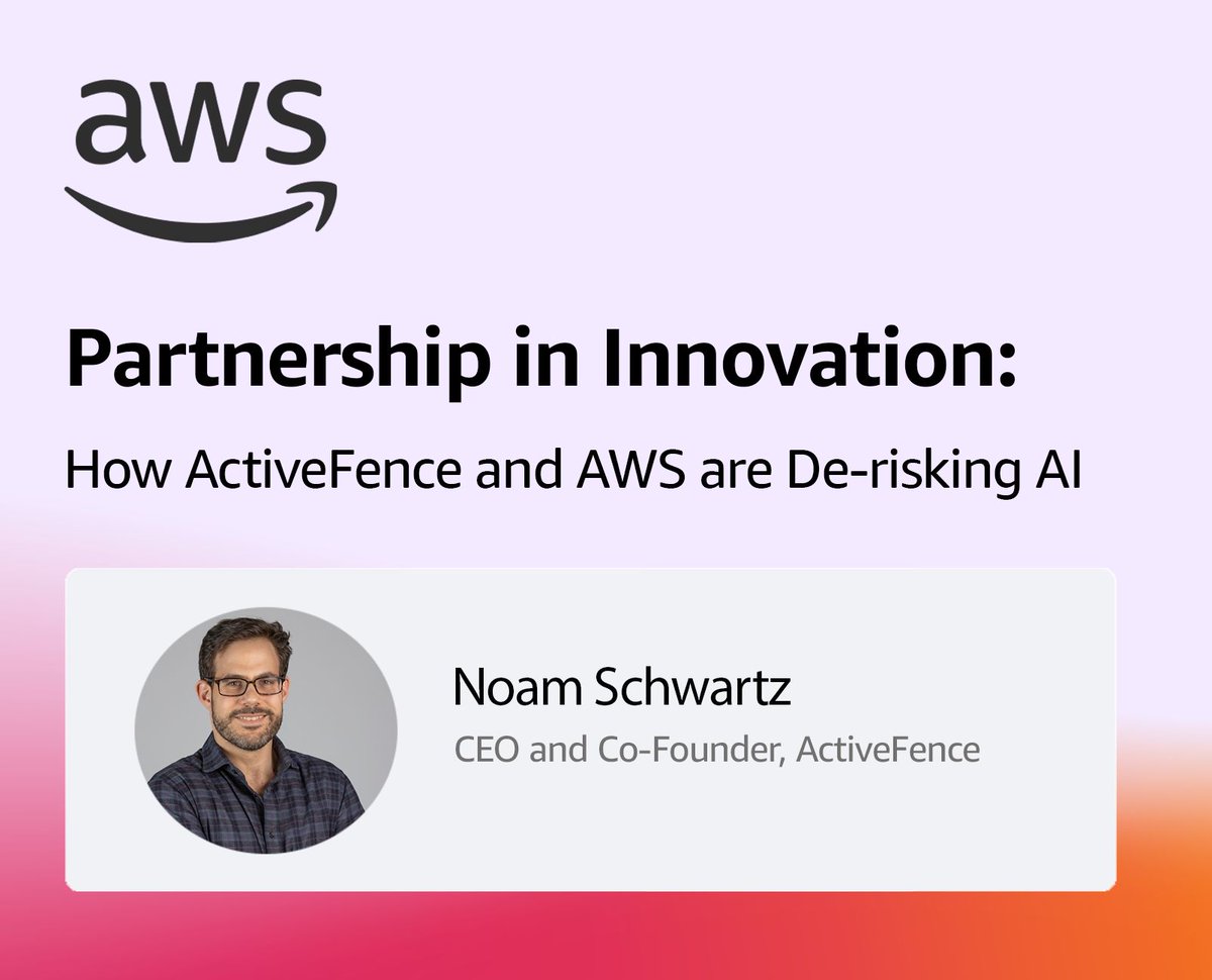 🎙 In this episode of AWS for Software Companies, Noam Schwartz, CEO of <a href="/ActiveFence/">ActiveFence</a> , shares how their mission to safeguard online platforms evolved into helping enterprises deploy AI safely at scale.

This is a must-listen for companies deploying public-facing AI systems. No