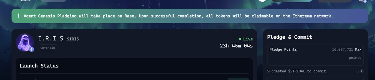 app.virtuals.io/geneses/3838 "
THE REAL ONE IS WITH ETH LOGO YOU GUYS <a href="/virtuals_io/">Virtuals Protocol</a>