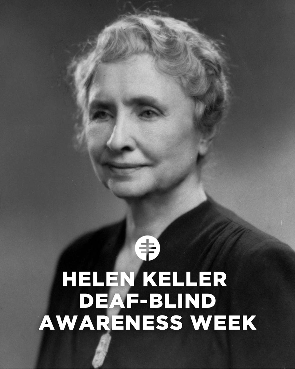 Helen Keller was a trailblazer who changed the world’s perception of what it means to be deaf-blind.

She lost her sight &amp; hearing at 19 months, yet went on to become the first deaf-blind person to earn a college degree. She was a lifelong advocate for people with disabilities✨