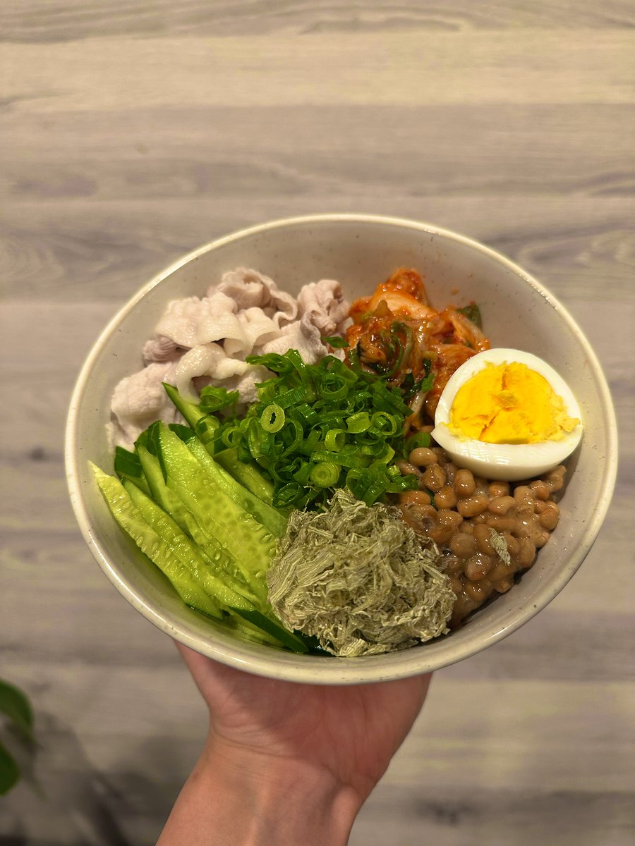 体調不良明けはぶっかけ素麺で！
あと...このまま痩せたい願望込み！！