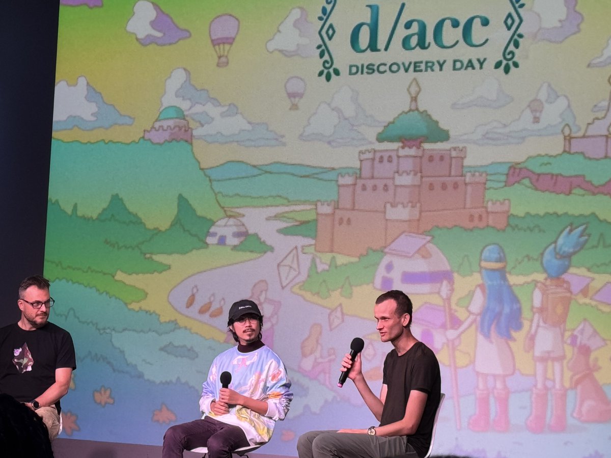 <a href="/VitalikButerin/">vitalik.eth</a> from D/acc day Berlin 🇩🇪

“Our world is open we need an approach based on coordination, not control”