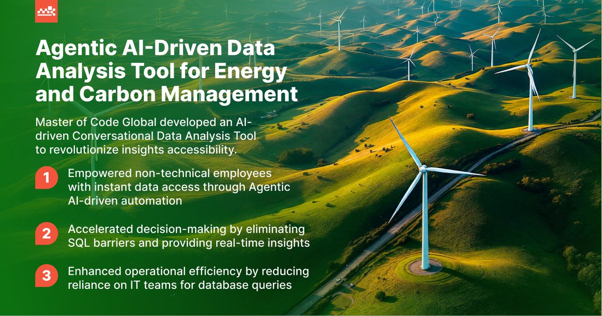 🚨𝐍𝐞𝐰 𝐂𝐚𝐬𝐞 𝐒𝐭𝐮𝐝𝐲 𝐀𝐥𝐞𝐫𝐭
𝐓𝐡𝐞 𝐜𝐡𝐚𝐥𝐥𝐞𝐧𝐠𝐞: Non-technical teams couldn’t query critical energy and carbon data without SQL
𝐖𝐡𝐚𝐭 𝐰𝐞 𝐛𝐮𝐢𝐥𝐭: A secure, LLM-powered chat interface that autonomously generates and runs SQL queries, returning real-time