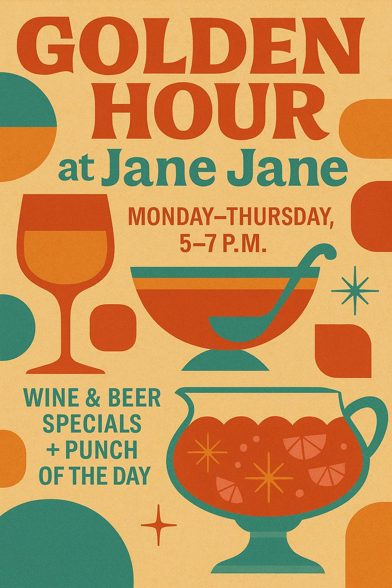 Golden Hour is 5-7, Mon-Fri!