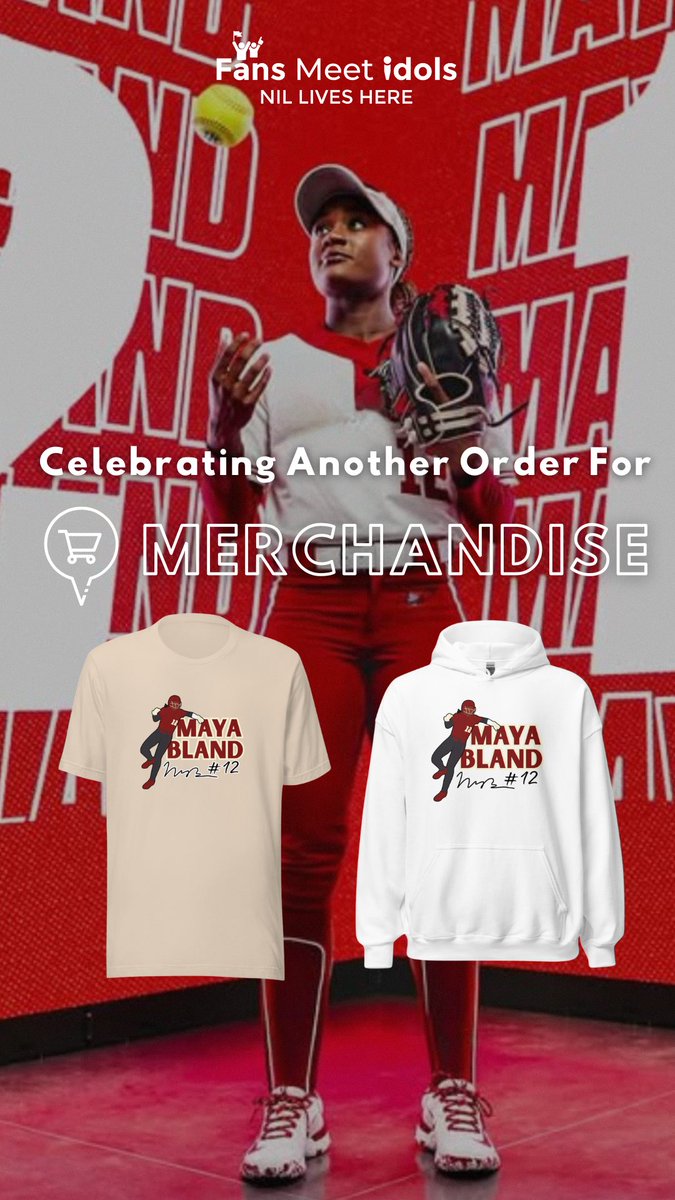 SAVE on Maya’s <a href="/maya__bland/">Maya Bland</a> Merch with code X10 this season!                 

Fans can order Hats, T-Shirts, and more!                

Shop here : app.fansmeetidols.com/maya.bland