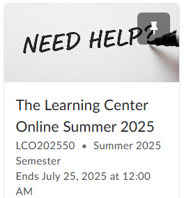 All students have a course in Momentum called "The Learning Center Online" (LCO). It is a place for students to get help with their writing assignments. As you work on your papers, you can submit them to the LCO for feedback from one of our tutors. Check it out today!