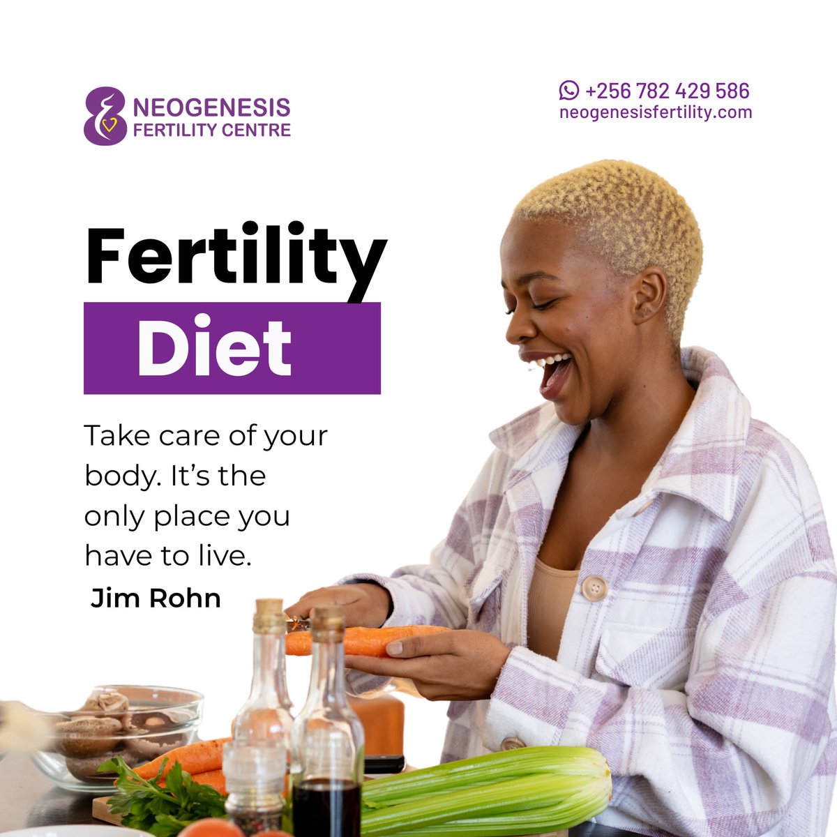“Take care of your body. It’s the only place you have to live.” – Jim Rohn
Eating well is loving yourself, and your future. 

#FertilityNutrition #EatToConceive #NeogenesisNourish