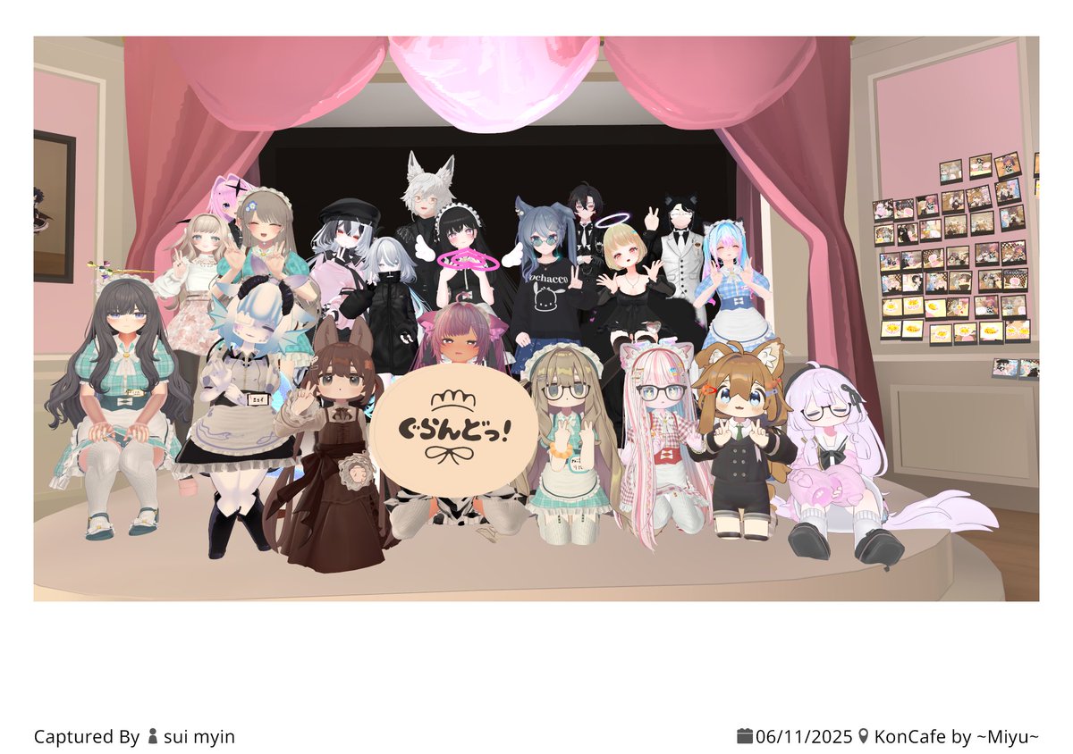 うちのsuiさんがメイドデビューという事で
だまここさんと2人で招待されて行ってきました😘
一流クリエイターと一般ぴーぽーが同席っていう怖さよ🫠

メイドさんも執事さんも可愛くてカッコよくて話しやすくて楽しかった🙄ﾏﾀｲｷﾀｲ
今日はご招待ありがとうございました
最高でした♪
#ぐらんどっ