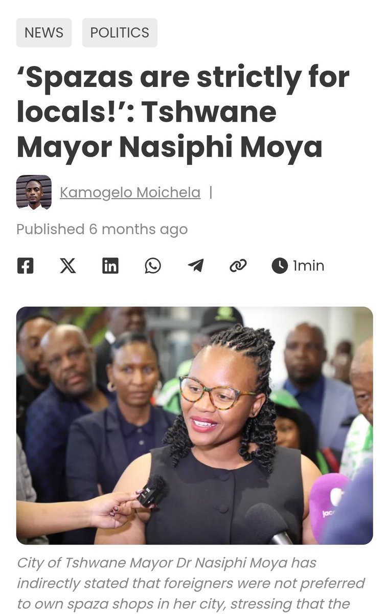 ActionSA_2026's tweet image. #InCaseYouMissedIt 

The city of Tshwane has drafted a bylaw that aims to reserve certain sectors like Spaza Shops in Tshwane for South Africans.

This means that once passed in council, no foreigners will be allowed to run Spaza shops in Tshwane.

This is in line with ActionSA’s…