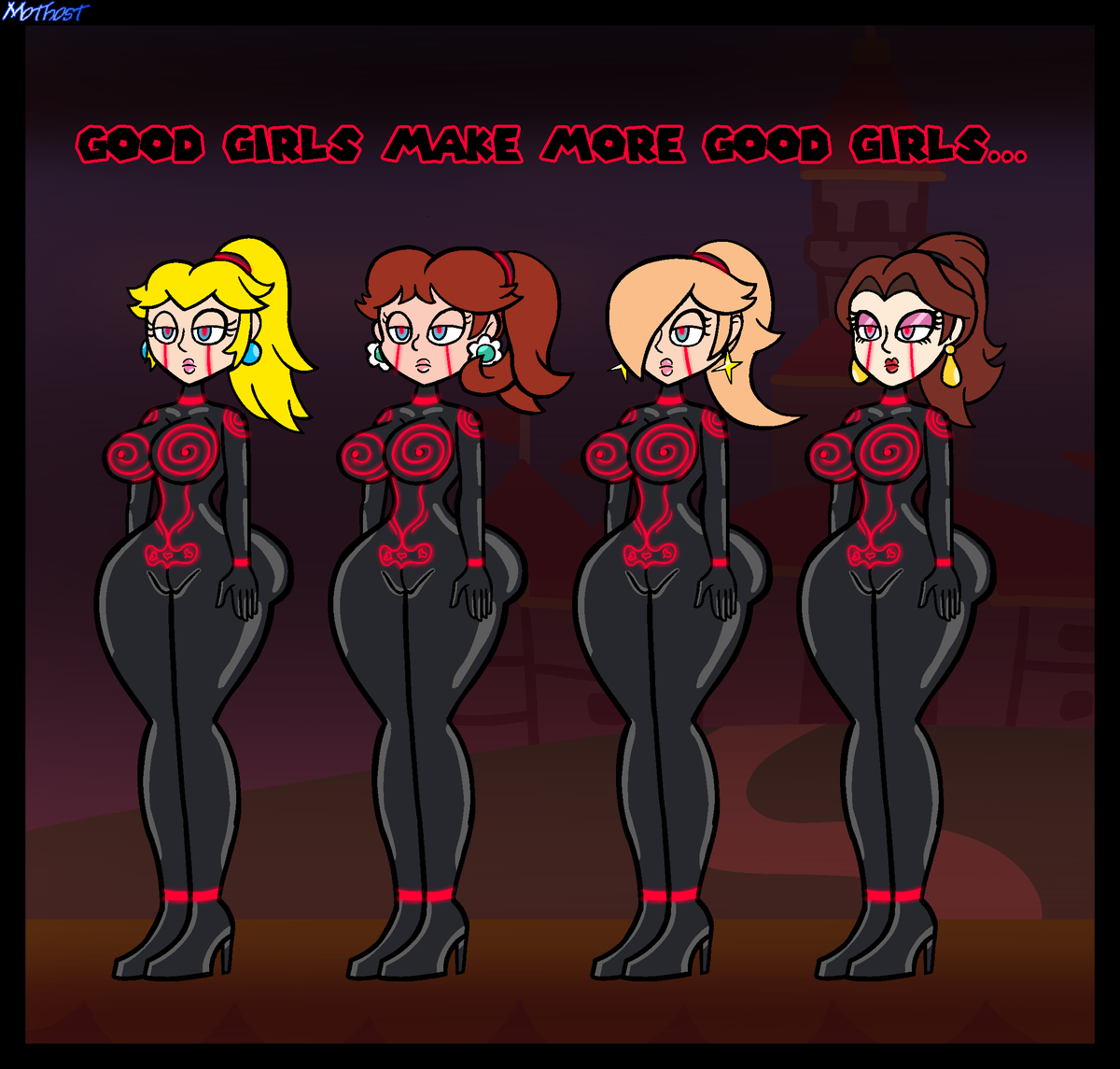 The aero outfits for female characters in Mario Kart World all having pony tails gave me a pretty good idea
 
 (Original drone design/concept belongs to <a href="/porniky/">🔞Hecking Pon🔞</a> )
#nsfw #drone #assimilation #latex #femsub #princesspeach #princessdaisy #princessrosalina #pauline #hypnosis