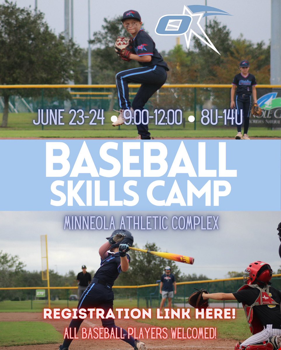 TeamOrlando Baseball (@to_bsbl) on Twitter photo ⚾🔥 
Team Orlando Baseball is hosting an exciting Baseball Skills Camp at the Minneola Athletic Complex!
📅 June 23–24
🕘 9:00 AM – 12:00 PM
👥 Ages 8U–14U
✅ All baseball players welcome!
🔗 Register now at TeamOrlandoBaseball.com (teamorlandobaseball.com) ⚾🔥 
Team Orlando Baseball is hosting an exciting Baseball Skills Camp at the Minneola Athletic Complex!
📅 June 23–24
🕘 9:00 AM – 12:00 PM
👥 Ages 8U–14U
✅ All baseball players welcome!
🔗 Register now at TeamOrlandoBaseball.com (teamorlandobaseball.com)