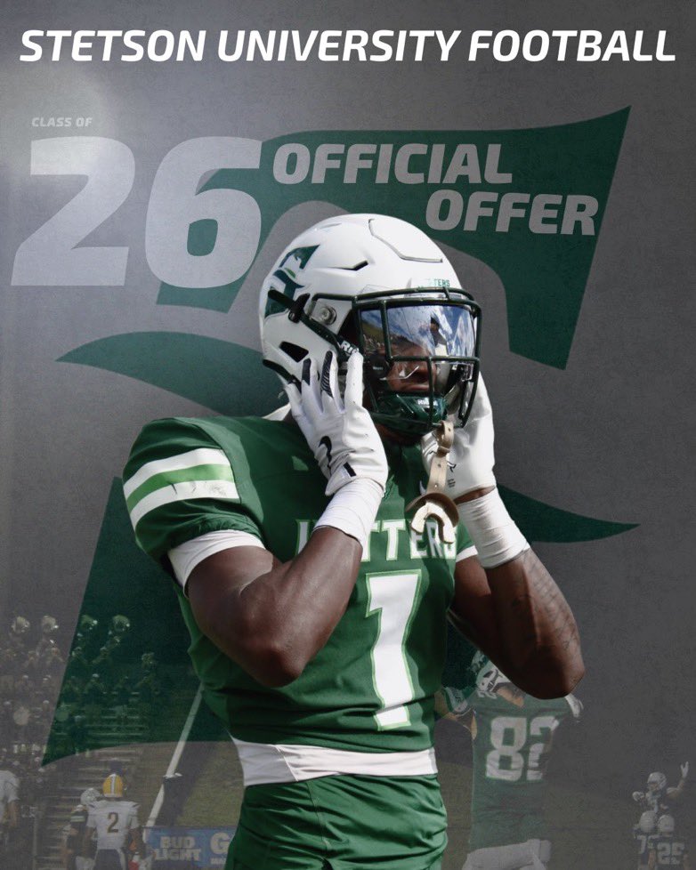 Dylan Bennett (@dylanbenne18263) on Twitter photo Blessed to receive an offer from Stetson University💚🤍!! #AGTG <a href="/CoachKLBs/">Dustin Kincaid</a> <a href="/ChadSimmons_/">ChadSimmons</a> <a href="/JohnGarcia_Jr/">John Garcia, Jr.</a> <a href="/On3Keith/">Keith Niebuhr</a> <a href="/On3Recruits/">On3 Recruits</a> Blessed to receive an offer from Stetson University💚🤍!! #AGTG <a href="/CoachKLBs/">Dustin Kincaid</a> <a href="/ChadSimmons_/">ChadSimmons</a> <a href="/JohnGarcia_Jr/">John Garcia, Jr.</a> <a href="/On3Keith/">Keith Niebuhr</a> <a href="/On3Recruits/">On3 Recruits</a>