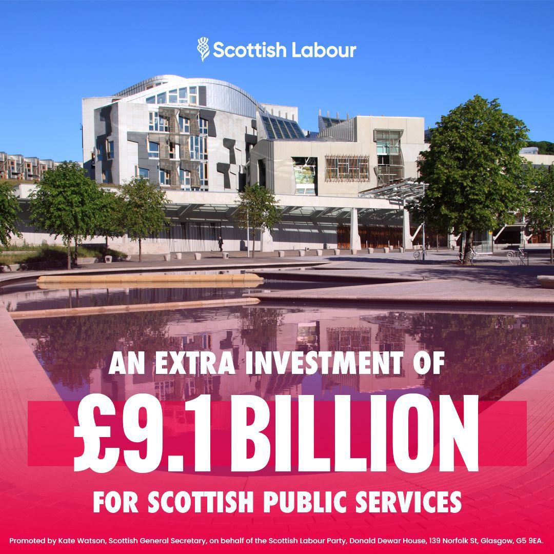 kath14sangster's tweet image. This Labour government is committed to devolution.

Over the next 3 yrs, it will provide an extra £9.1BN for Scottish public services - the biggest settlement since devolution began. 

The SNP must now step up and invest in our NHS, police, housing &amp;amp; schools. No excuses.