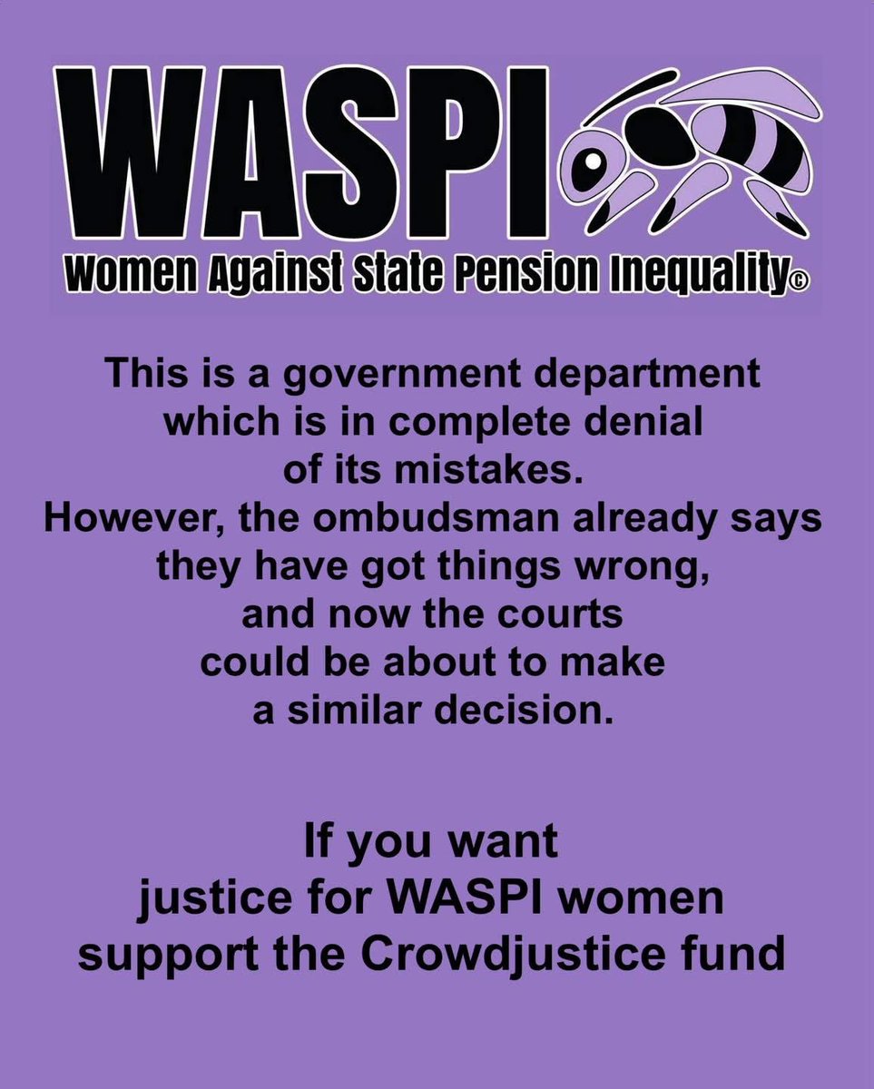 The government is in denial - no doubt about that. Time for them to account for themselves. #WASPI women and their families, and our supporters are watching and waiting. Please donate to Crowdjustice today if you can. Here is the link crowdjustice.com/case/waspijust… Thank you