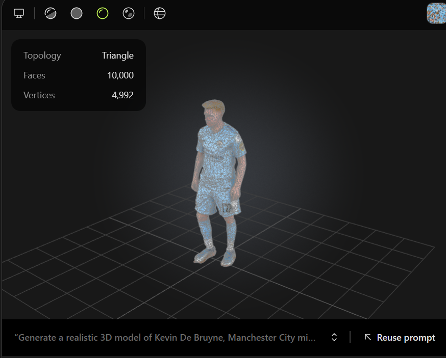 _wembe's tweet photo. Week 3 Alx Ai starter kit program. Generating 3D objects from text and image using meshy. @alx_africa #ALX_AISK Discord @lowercase_life @jbarbier @kalibetre https://t.co/lTsMboRIVp