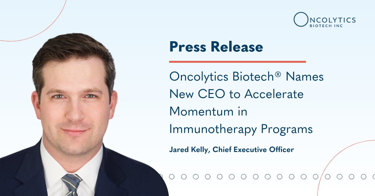 Today we announced that Jared Kelly has been named CEO of Oncolytics. With expertise in biotech dealmaking and corporate strategy, his leadership will be critical as we advance #pelareorep as a potential new #immunotherapy for #cancer. Read more: bit.ly/4dTrrpG