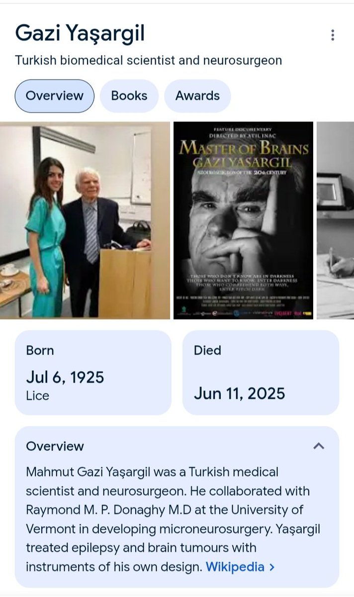 🕊️ Rest in Peace, Professor Dr. Gazi Yaşargil, Neurosurgeon of the Century 🧠
A pioneer. A visionary. A legend in neurosurgery 🧠. 

The world has lost a towering figure — a globally renowned Turkish neurosurgeon, scientist, and inventor who forever transformed the field of