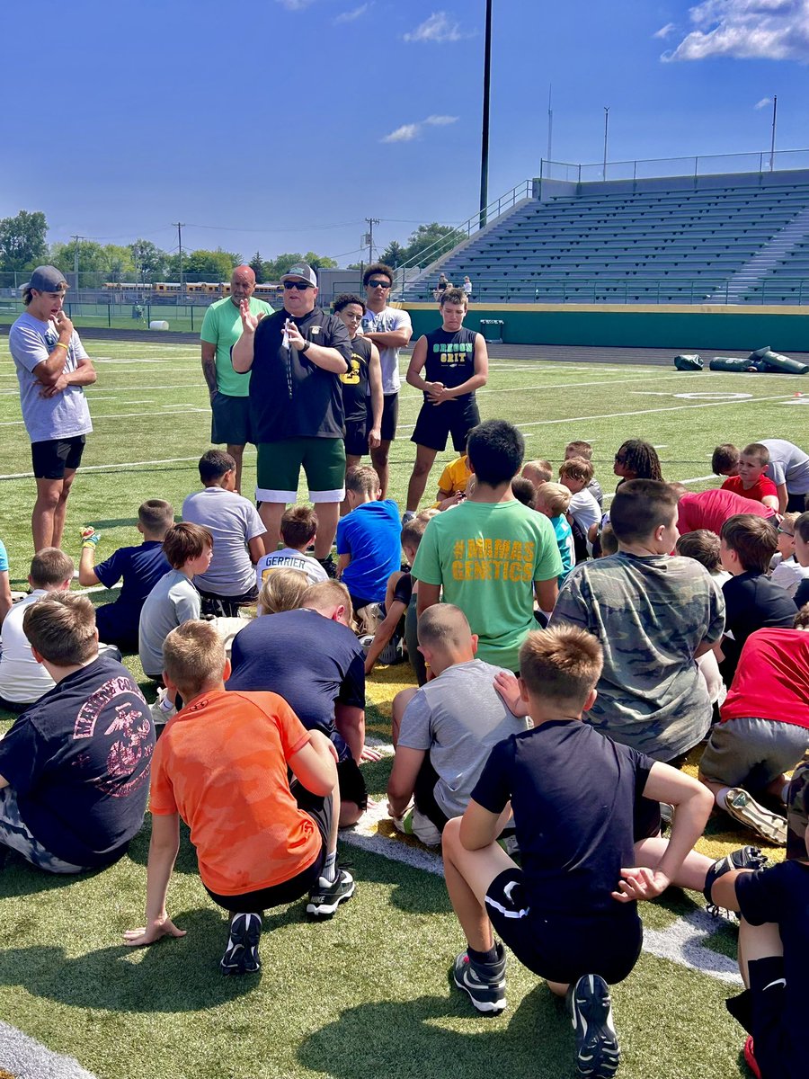 Youth Camp Director Nolan Falls organizing our young Eagles