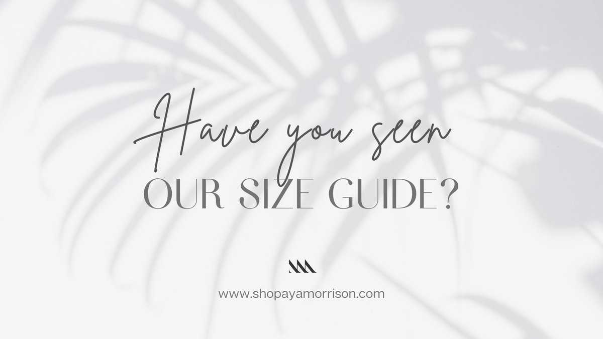 AyaMorrison's tweet image. There's a size guide to help choose the right size while making an order.

#shopayamorrison #blackownedbusiness