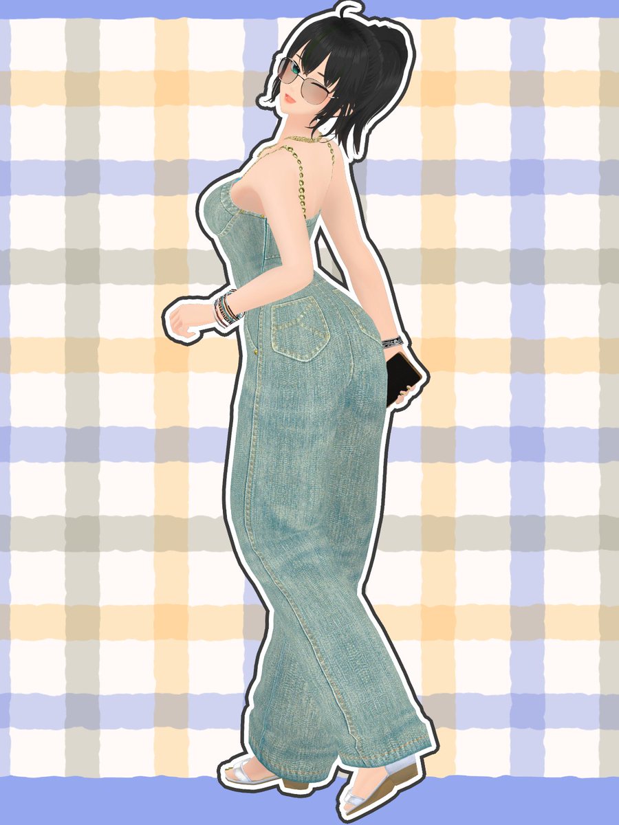 kokemoss_green's tweet photo. 一足お先に夏気分🏖
#VRoid #VRoidファッション #koyomiworks #イゾラボ #やまろん製作所 #コスモショップ #MitsuseVC https://t.co/UvDSZByJFg