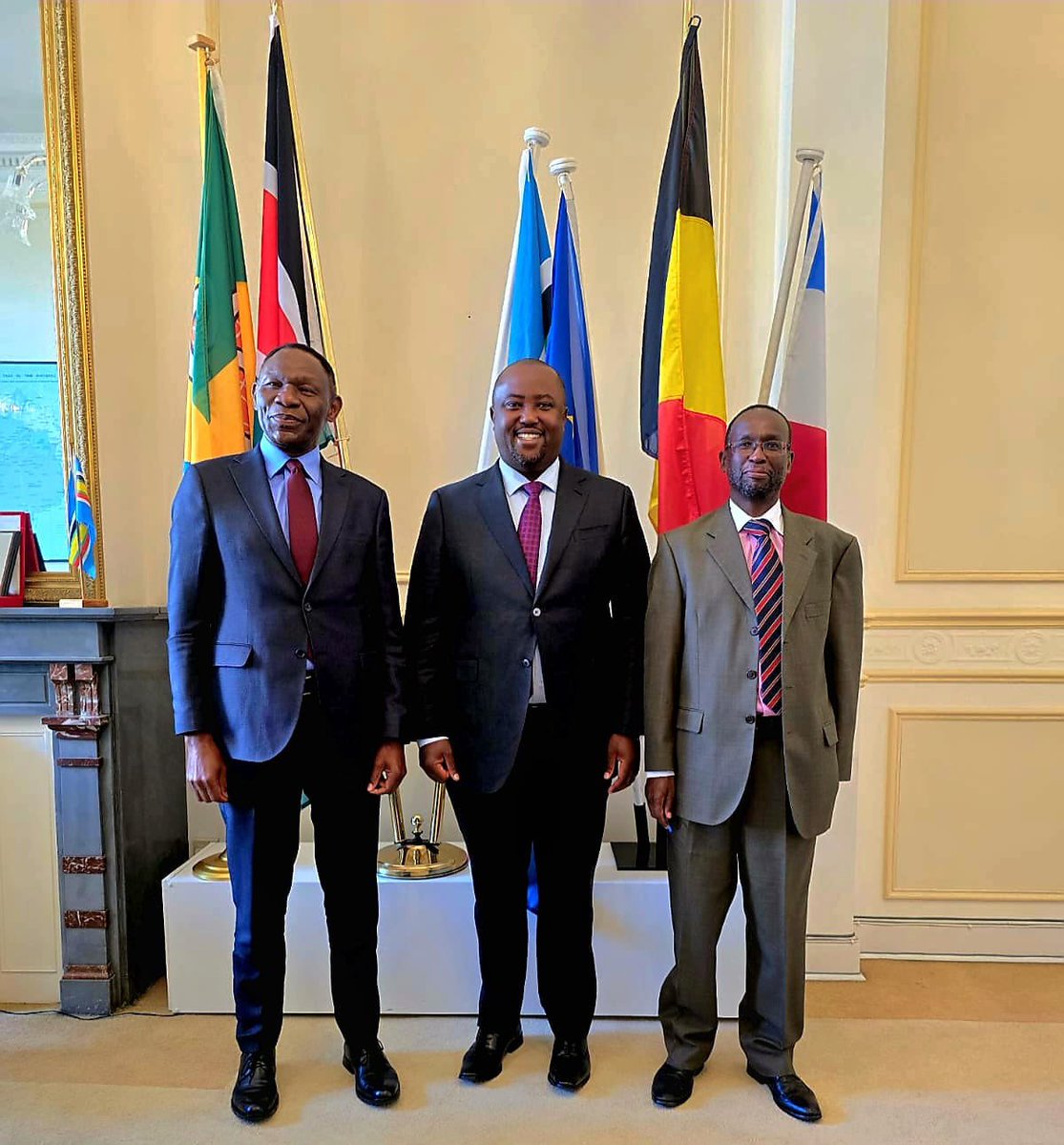 While in Brussels, Belgium, for the 10th Annual Global Conference on Energy Efficiency, I paid a courtesy call to the Kenyan Embassy, where I was received by Ambassador Bitange Ndemo and the staff.

Our discussions focused on deepening Kenya–EU cooperation, particularly in