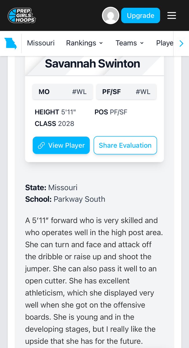 Keep grinding Savannah!!💪💪🦅🦅🦅