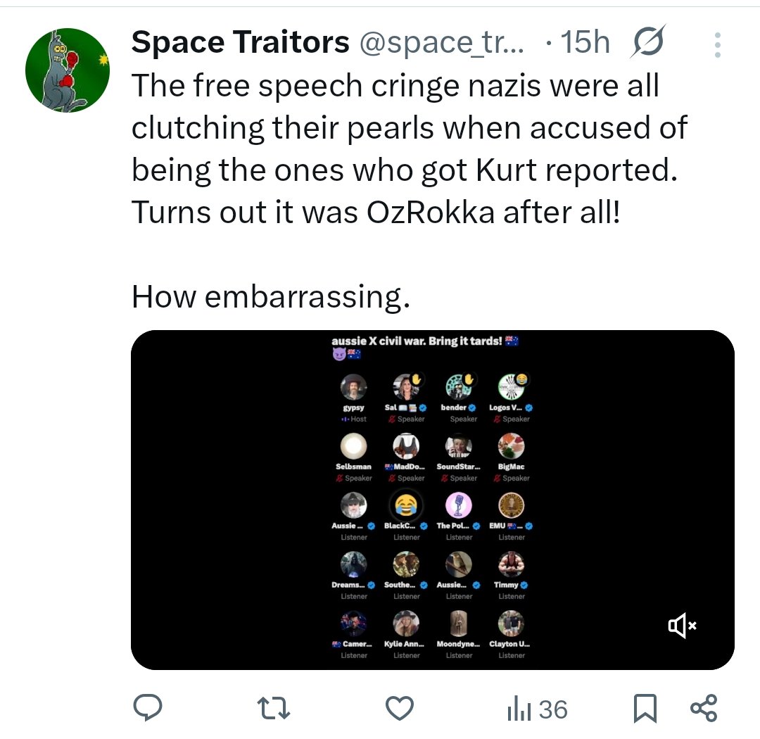 ATTENTION AUSSIE PATRIOTS
Beware this user <a href="/skinduptruk/">Kurt Pudniks</a> aka Kurt Pudniks, he pretends to be a right-wing Libertarian advocating for free speech debates &amp; nationalist values when in reality he is a Jew who secretly records spaces &amp; posts edited clips calling everyday Aussies...