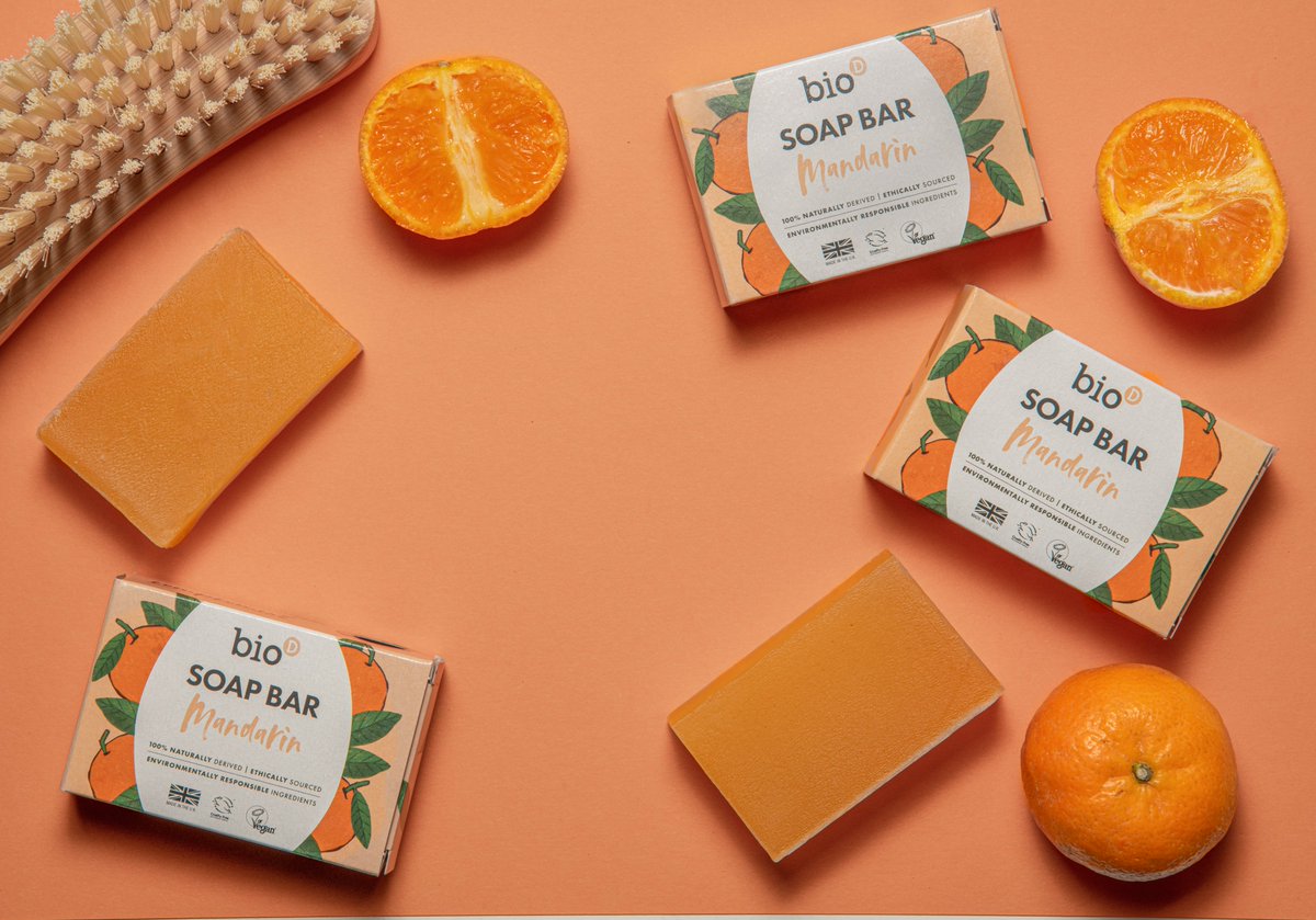 Handmade. Plastic free. Zesty fresh 🍊 

Our Mandarin Soap Bar is the zero waste way to wash!   🧼 Gentle &amp; vegan
 🌍Eco-conscious

Shop now: biod.co.uk/shop/hand-soap…

#ZeroWaste #Vegan #Soap #PlasticFree
