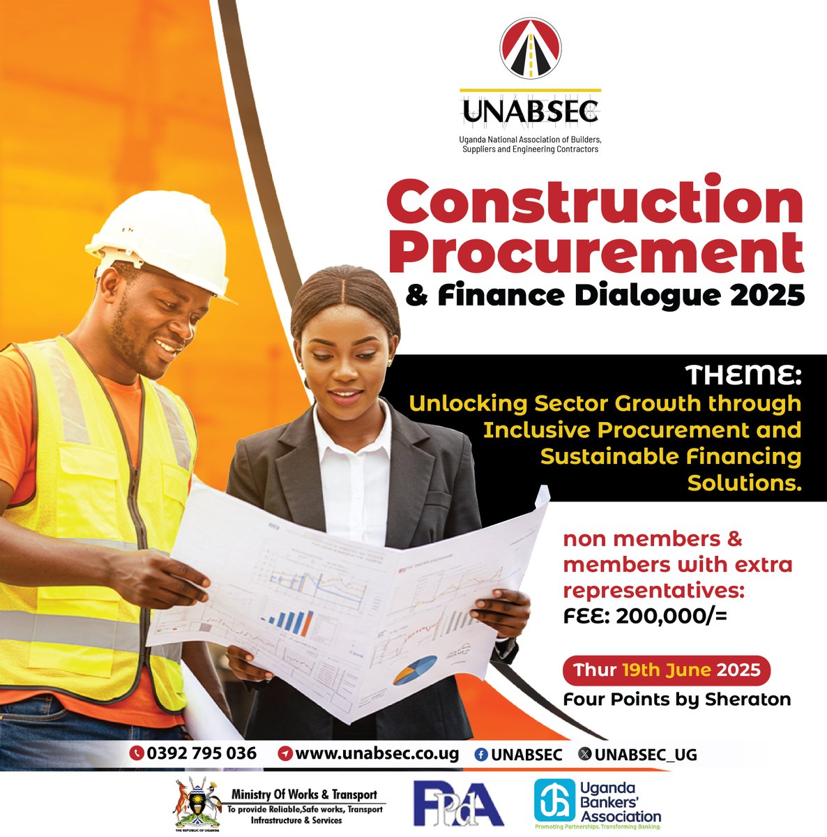 🧩 Theme Reveal

“Unlocking Sector Growth through Inclusive Procurement and Sustainable Financing Solutions”

Don’t miss this transformative dialogue with regulators, banks, insurers, contractors, and policymakers.

📅 19th June 2025 | 🏨 Four Points by Sheraton

Register using