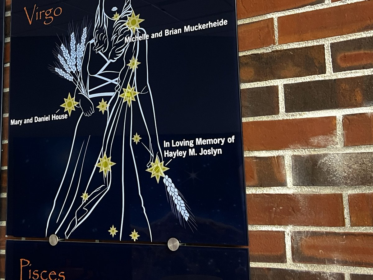 A new star now shines on our constellation donor wall—dedicated in memory of a beloved daughter. We are honored to be part of this moment. 💫

If you’d like to honor someone special with a dedicated Brown Planetarium star or seat, visit bsu.edu/web/planetariu…