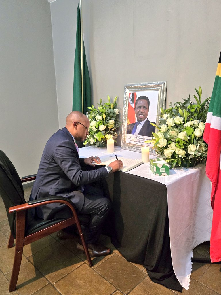 Deepest condolences to the High Commission of the Republic of Zambia to the Republic of South Africa and to all Zambians, on the passing of H.E. Dr. Edgar
Chagwa Lungu, the Sixth President of the Republic of Zambia. May his soul rest in eternal peace, Amen.