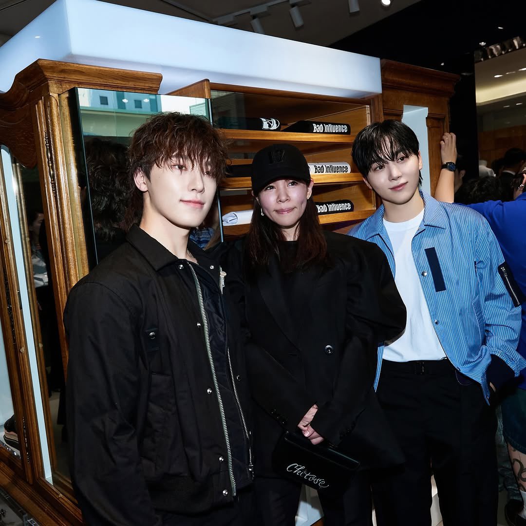 seungkwan and dino with chitose abe (founder of sacai) #승관