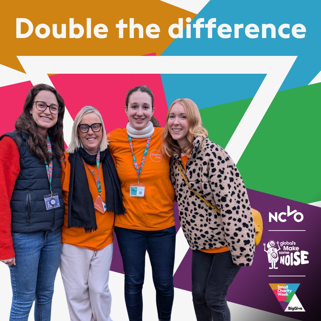 We’re excited to let you know that Oxford Hub has been selected for match funding in the Big Give’s Small Charities Week campaign. That means every donation made to our campaign via BigGive.org during the week of 23-30 June will be doubled. That’s right - DOUBLED.