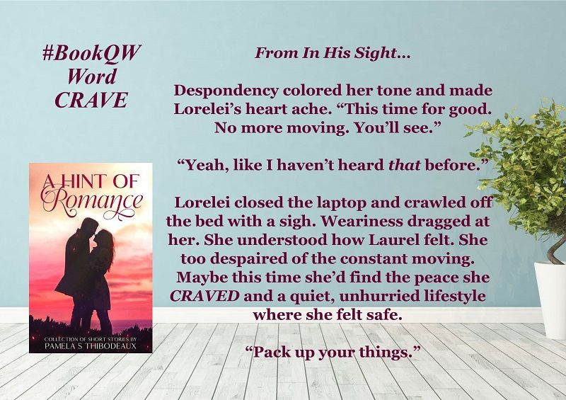 It' Book quote Wednesday time! Enjoy a short excerpt from In His Sight, part of A Hint of Romance short story collection

#bookqw #inspirationalwithanedge #inspirationalshortstories #romanticshorts 

Amazon: amzn.to/3TkTvc6

Other Online Retailers: books2read.com/AHintOfRomance/