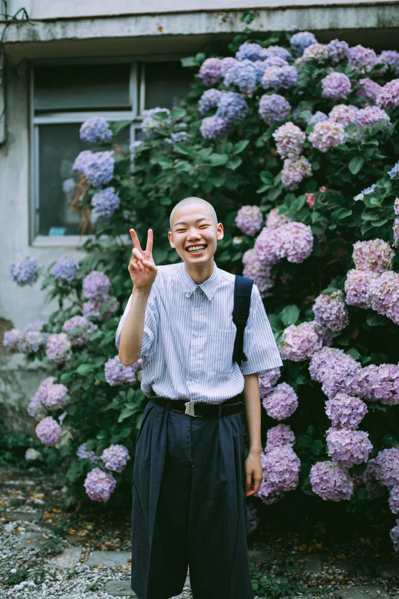 紫陽花みたいな孫。