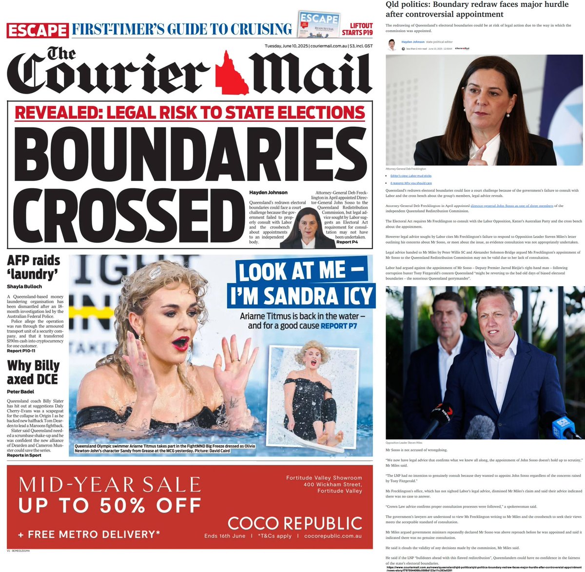 They are corrupt.
They are corrupt.
They are corrupt.

How many times do I need to say it? 

They are taking us back to the Johmander. Even The Courier Mail understands how dangerous this is. 

Now is the time to wake up Queensland. #qldpol