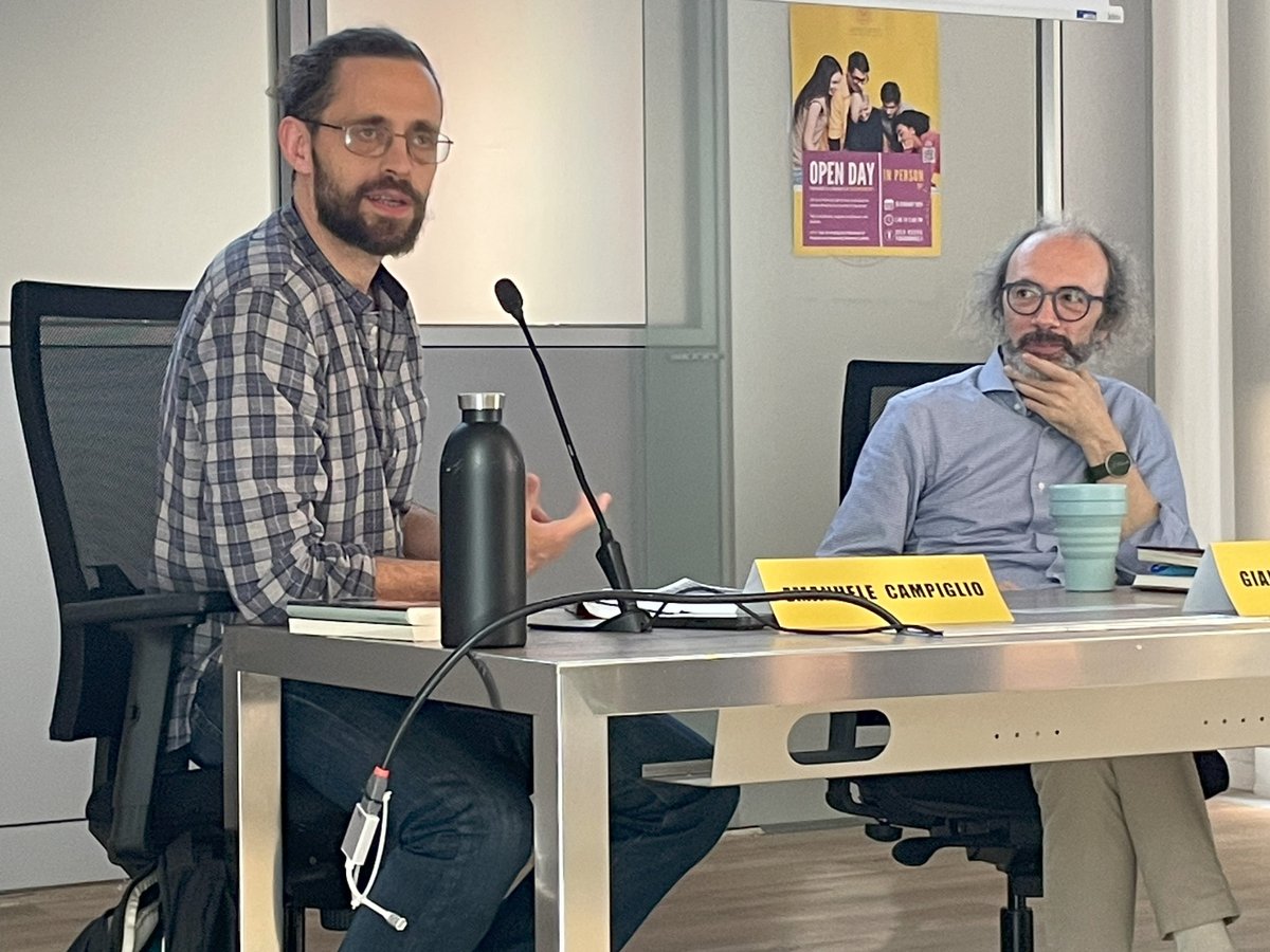 dr. gianluca grimalda (@ggrimalda) on Twitter photo Truly an immense joy to see for the first time my book read by people willing to hear stories from my #NoFly travel.
🙏<a href="/emacampiglio/">Emanuele Campiglio</a> & <a href="/MariaBigoni1/">Maria Bigoni</a> for the dialogue on how to trigger social tipping points from individuals & institutions <a href="/DSE_Unibo/">DSE UniBo Economics</a>.
In Genoa today h18.00! Truly an immense joy to see for the first time my book read by people willing to hear stories from my #NoFly travel.
🙏<a href="/emacampiglio/">Emanuele Campiglio</a> & <a href="/MariaBigoni1/">Maria Bigoni</a> for the dialogue on how to trigger social tipping points from individuals & institutions <a href="/DSE_Unibo/">DSE UniBo Economics</a>.
In Genoa today h18.00!