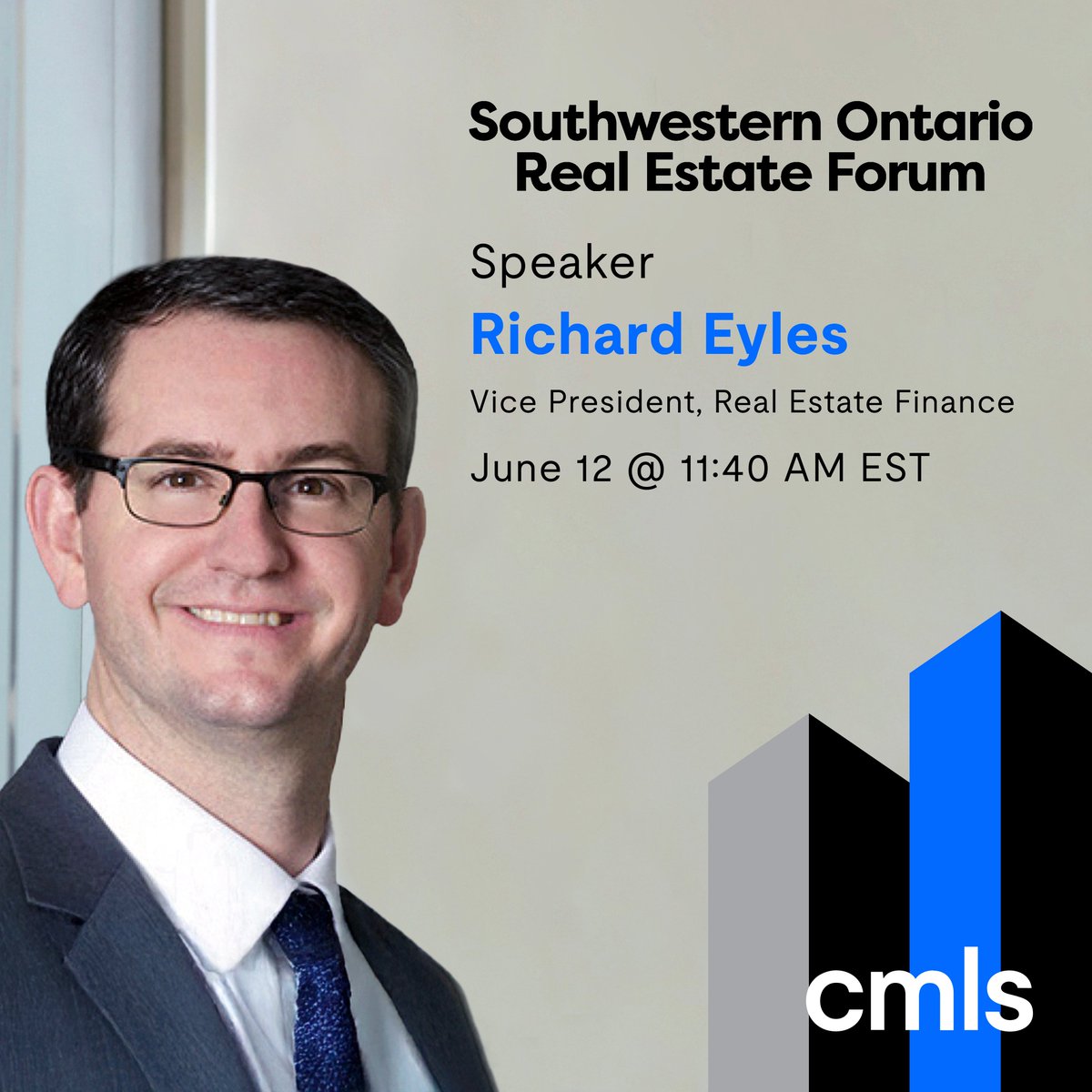 CMLS is pleased to announce that Richard Eyles, Vice President, Real Estate Finance, will be speaking at the 2025 Southwestern Ontario Real Estate Forum.  Be sure to catch Richard then!

#CMLS #realestate #CRE #SWOREF
