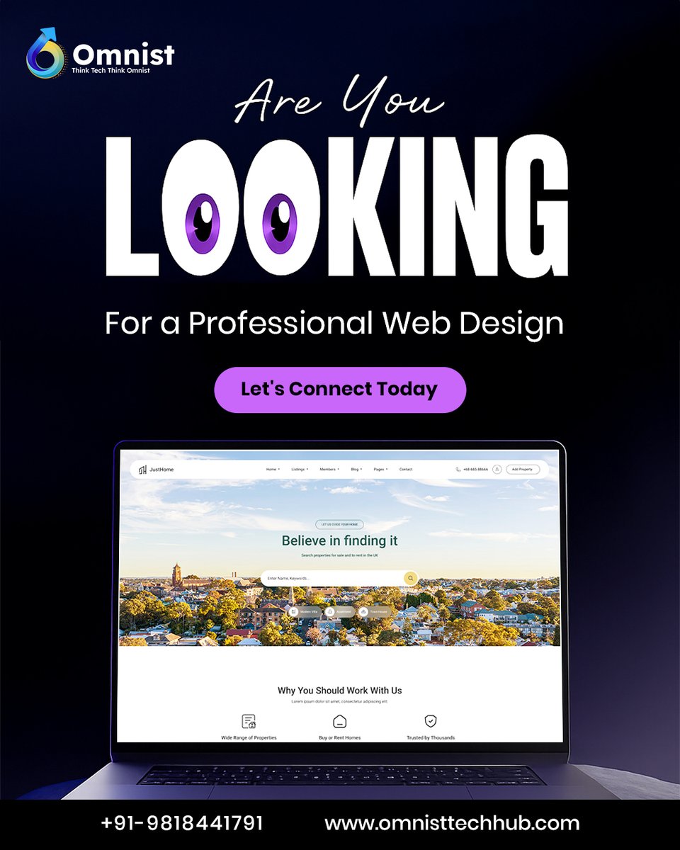 OmnistTechHub's tweet image. 👀 Are You LOOKING for a Professional #WebDesign?
At #OmnistTechhubSolutions, we create stunning, user-friendly, and conversion-focused #websites that perfectly align with your brand. Whether you&apos;re launching, redesigning, or scaling — we’re your go-to #techpartner.