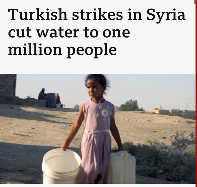 Did I somehow miss the French, Canadian, British, and Australian governments sanctioning Turkey for cutting off water to a million Kurds just a few months ago?
