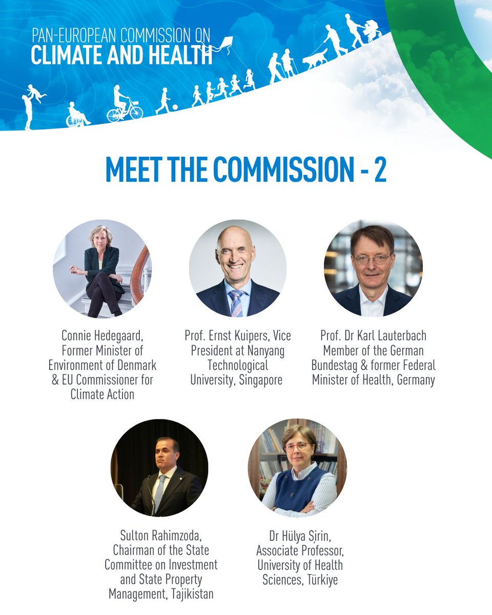 First-ever Pan-European Commission on Climate and Health #PECCH launched today🌍

Led by former Icelandic PM Katrín Jakobsdóttir, the Commission brings together 11 leaders from the European Region

Their mission: deliver actionable climate-health recommendations by spring 2026