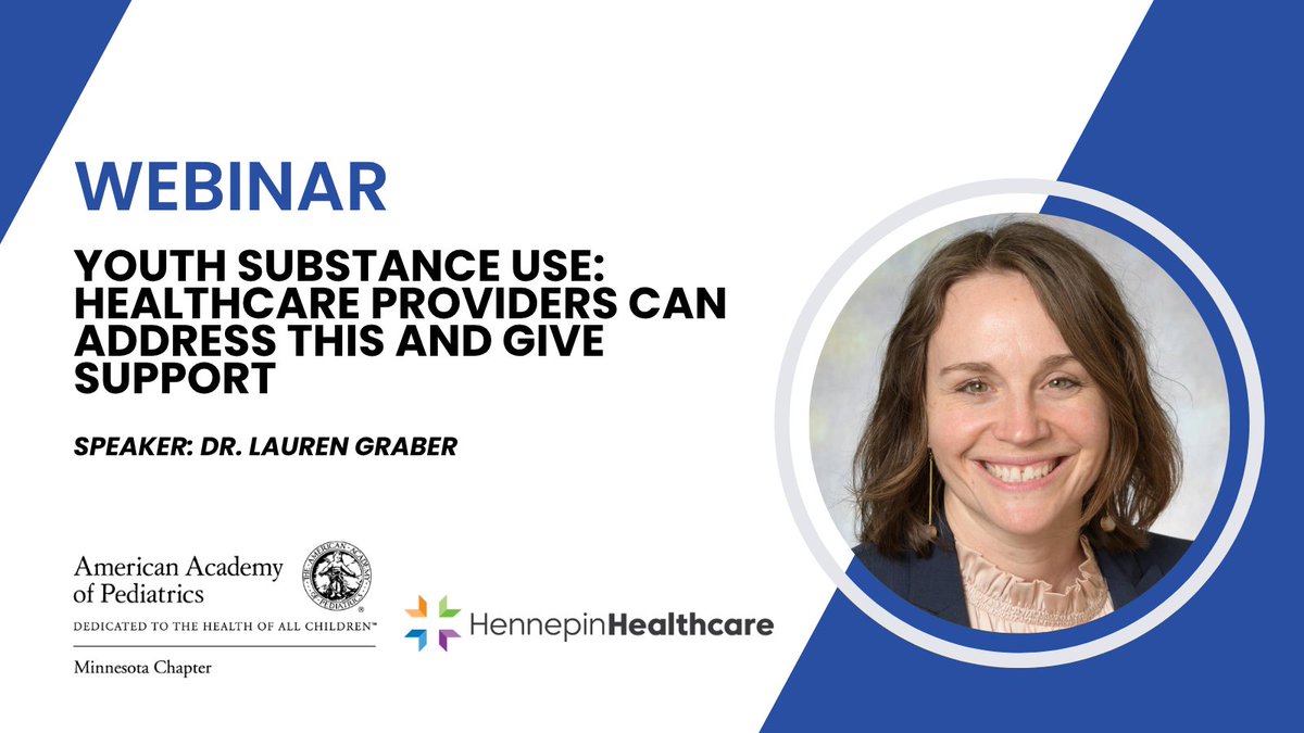 On-Demand: Youth Substance Use: Healthcare Providers CAN Address This and Give Support

- Identify risks
- Start conversations about substance use
- Respond with ideas and support for youth
- Offer medications that can reduce risk 

🔗 youtu.be/wCb2yTFAZLM