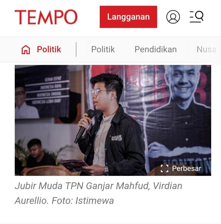 Kenapa,. Masalah? 
Lu pasang juga dong, 
"JUBIR MUDA TPN GANJAR MAHFUD 16%"

🤣