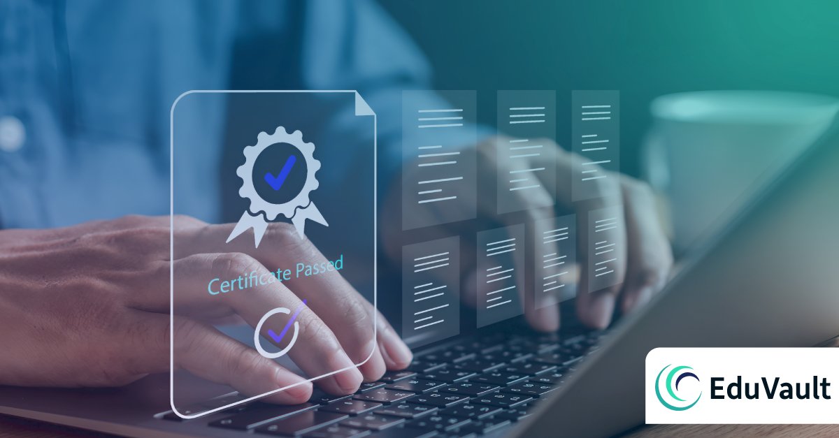 EduVault_io's tweet image. ⏱️ Still taking days to verify a degree?

Manual systems cause:
❌ Delays
❌ Compliance risks
❌ Frustration

EduVault cuts verification time to seconds with automated, secure systems.

👉 Learn more: eduvault.pulse.ly/buufn5ji1b

#HigherEducation #CredentialAutomation #EduVault