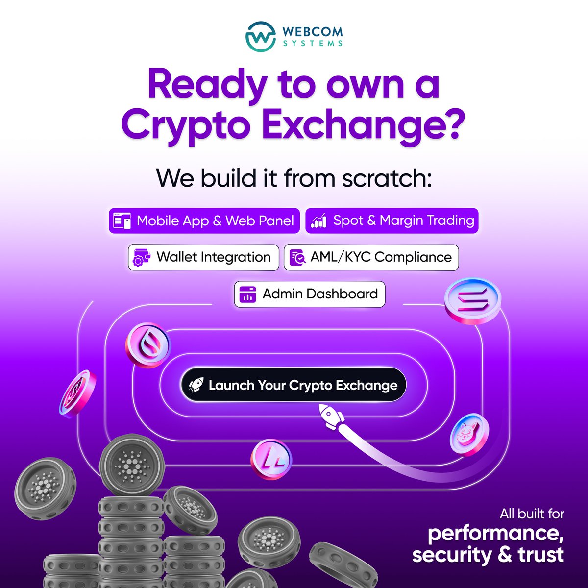 webcomsystem's tweet image. 𝐇𝐚𝐯𝐞 𝐚 𝐜𝐫𝐲𝐩𝐭𝐨 𝐞𝐱𝐜𝐡𝐚𝐧𝐠𝐞 𝐢𝐝𝐞𝐚 𝐛𝐮𝐭 𝐧𝐨𝐭 𝐬𝐮𝐫𝐞 𝐰𝐡𝐞𝐫𝐞 𝐭𝐨 𝐬𝐭𝐚𝐫𝐭?

🔘 Let&apos;s Build Your Exchange - Your Way. 

🌎 bit.ly/4iYB1Jx
📧 sales@webcomsystem.net

#CryptoExchange #WebcomSystems #CryptoDevelopment #Blockchain #CryptoTrading