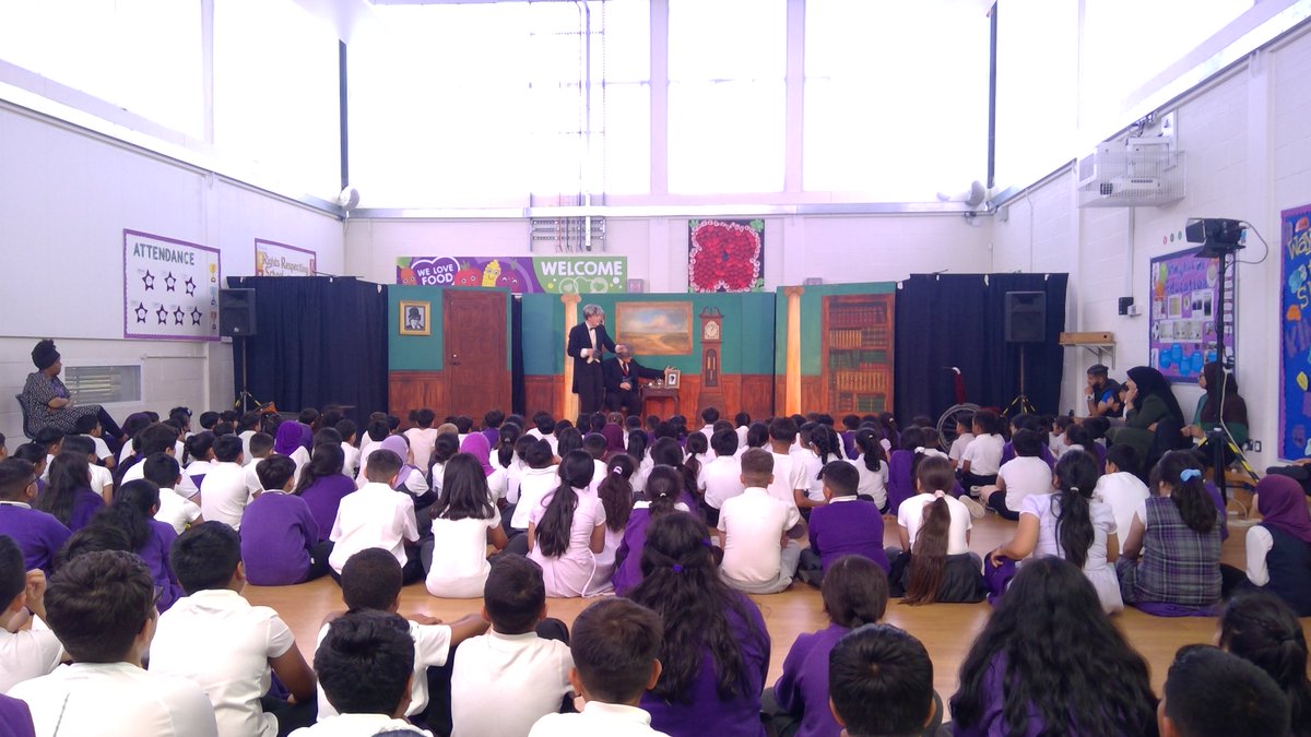 🎭 The excitement is building in our school as we're about to watch a live pantomime! 🎪 Our little theater critics are sitting on the edge of their seats, ready for the magic to unfold.
